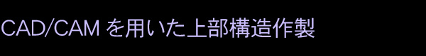 CAD/CAMを用いた上部構造作製